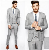 Hot Sale Custom Groom Tuxedos Formal Wear Wedding Suits Groomsman/Bridegroom Best Man Wholesale ( Jacket+Pants+Vest ) Fit Suit