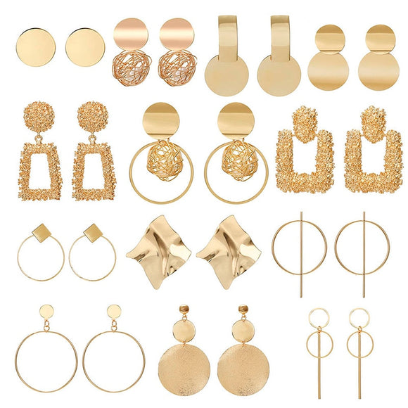 Fashion Statement Earrings 2018 Big Geometric earrings For Women Hanging Dangle Earrings Drop Earing modern Jewelry