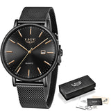 2019 LIGE New Rose Gold Women Watch Business Quartz Watch Ladies Top Brand Luxury Female Wrist Watch Girl Clock Relogio Feminin