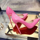 Thin heels pointed toe spring and autumn Pumps new nude color pointed women's shoes are sexy and high heels