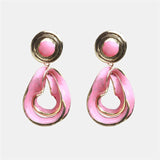 Ztech Fashion Orange Pink Resin Tassel Drop Earrings For Women Girls Za Wedding Jewelry 32 Designs Dangle Statement Earrings