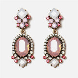 Ztech Fashion Orange Pink Resin Tassel Drop Earrings For Women Girls Za Wedding Jewelry 32 Designs Dangle Statement Earrings