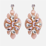 Ztech Fashion Orange Pink Resin Tassel Drop Earrings For Women Girls Za Wedding Jewelry 32 Designs Dangle Statement Earrings