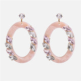 Ztech Fashion Orange Pink Resin Tassel Drop Earrings For Women Girls Za Wedding Jewelry 32 Designs Dangle Statement Earrings