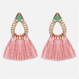 Ztech Fashion Orange Pink Resin Tassel Drop Earrings For Women Girls Za Wedding Jewelry 32 Designs Dangle Statement Earrings