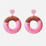 Ztech Fashion Orange Pink Resin Tassel Drop Earrings For Women Girls Za Wedding Jewelry 32 Designs Dangle Statement Earrings