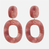 Ztech Fashion Orange Pink Resin Tassel Drop Earrings For Women Girls Za Wedding Jewelry 32 Designs Dangle Statement Earrings