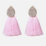 Ztech Fashion Orange Pink Resin Tassel Drop Earrings For Women Girls Za Wedding Jewelry 32 Designs Dangle Statement Earrings