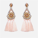 Ztech Fashion Orange Pink Resin Tassel Drop Earrings For Women Girls Za Wedding Jewelry 32 Designs Dangle Statement Earrings
