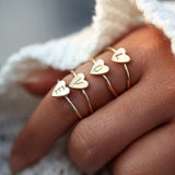 hot sale simple diy letters rings adjustable Engagement Rings for Women exquisite jewelry Wedding rings female accessories gift