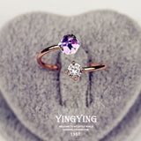 hot sale simple diy letters rings adjustable Engagement Rings for Women exquisite jewelry Wedding rings female accessories gift