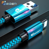 Tiegem USB Cable For iPhone 7 8 6 5 6s S 5 se plus X XS MAX XR Cable Fast Charging Cable Mobile Phone  Usb Data Cable 3M