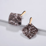 Fashion Trend Jewelry Kendra Style Acrylic Resin Flat Leopard Geometry Dangle Astoria Drop Earrings C Resin Earrings for Women