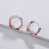 Fashion Trend Jewelry Kendra Style Acrylic Resin Flat Leopard Geometry Dangle Astoria Drop Earrings C Resin Earrings for Women