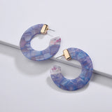 Fashion Trend Jewelry Kendra Style Acrylic Resin Flat Leopard Geometry Dangle Astoria Drop Earrings C Resin Earrings for Women