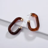 Fashion Trend Jewelry Kendra Style Acrylic Resin Flat Leopard Geometry Dangle Astoria Drop Earrings C Resin Earrings for Women